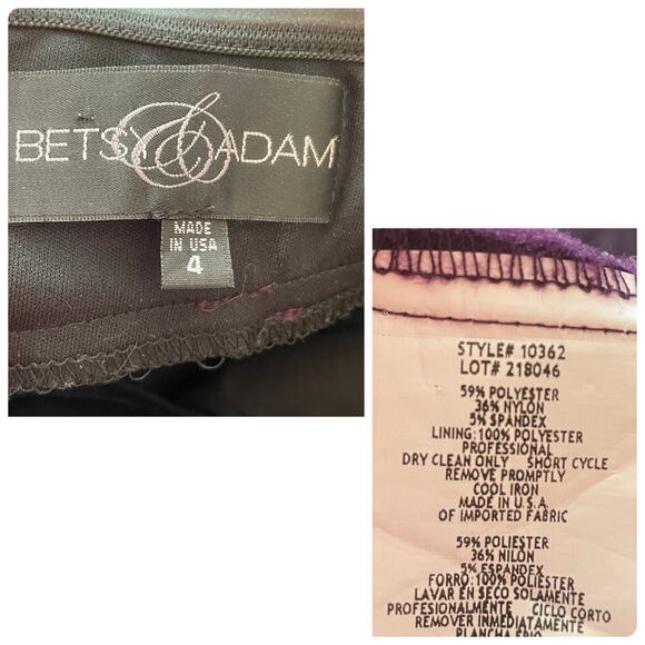 Betsy & Adam Purple Strapless Ruched Bodice Fishtail Hem Evening Maxi Dress 4 - Picture 11 of 12